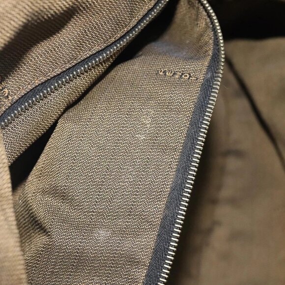 FENDI Zucca Canvas Vanity Pouch Black Brown gold Auth 131366 - Picture 12 of 16